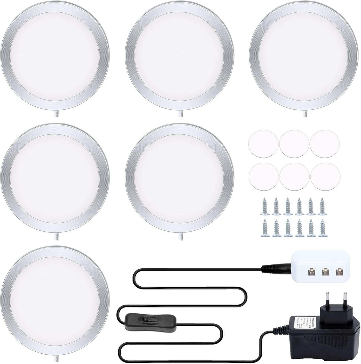 AIBOO LED Schrankleuchten 8er Set - Dimmbare Unterbauleuchten Mit Fernbedienung Warmweiß