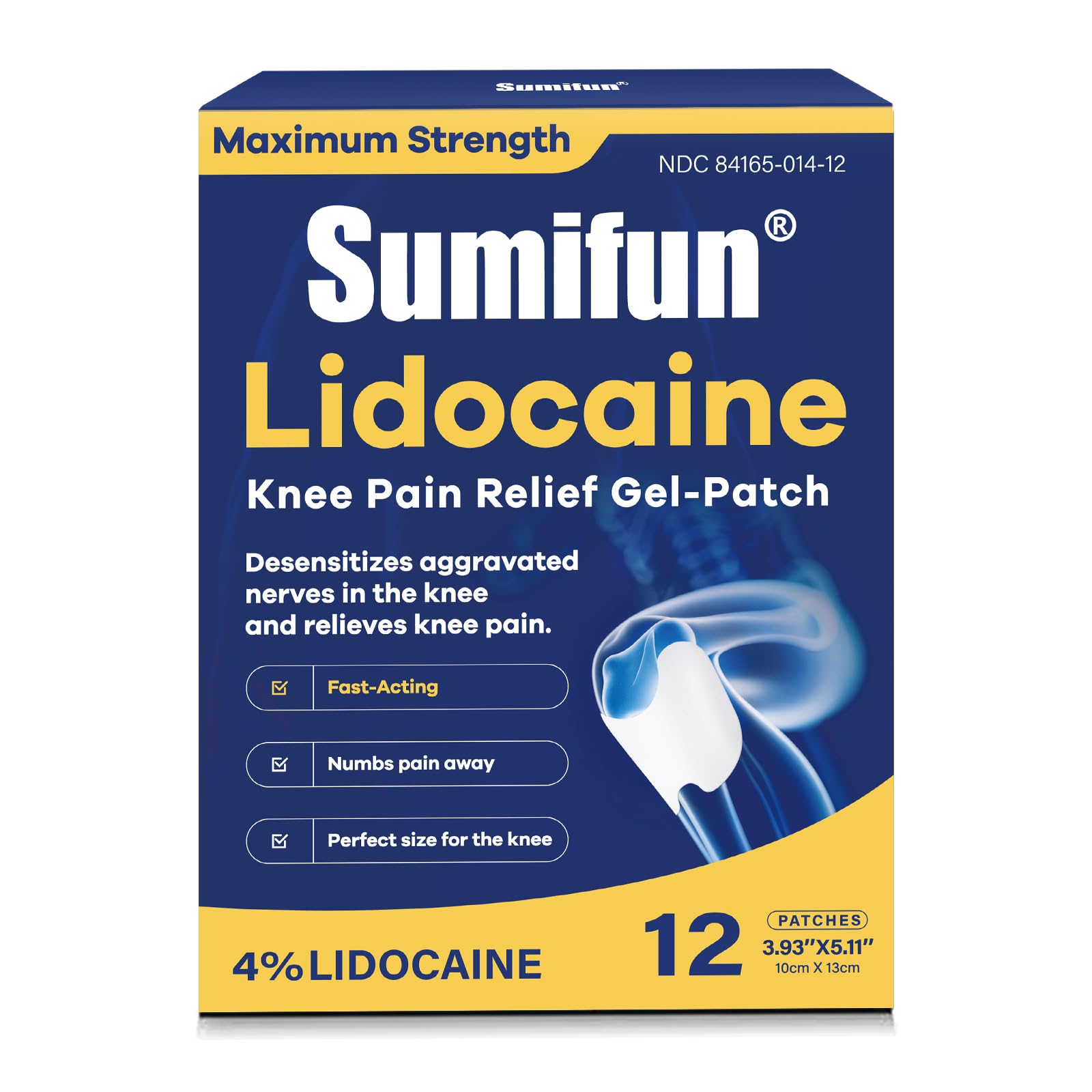 Sumifun Lidocaine Knee Pain Relief Patches Maximum OTC Strength 25 Counts — Amazon image 14