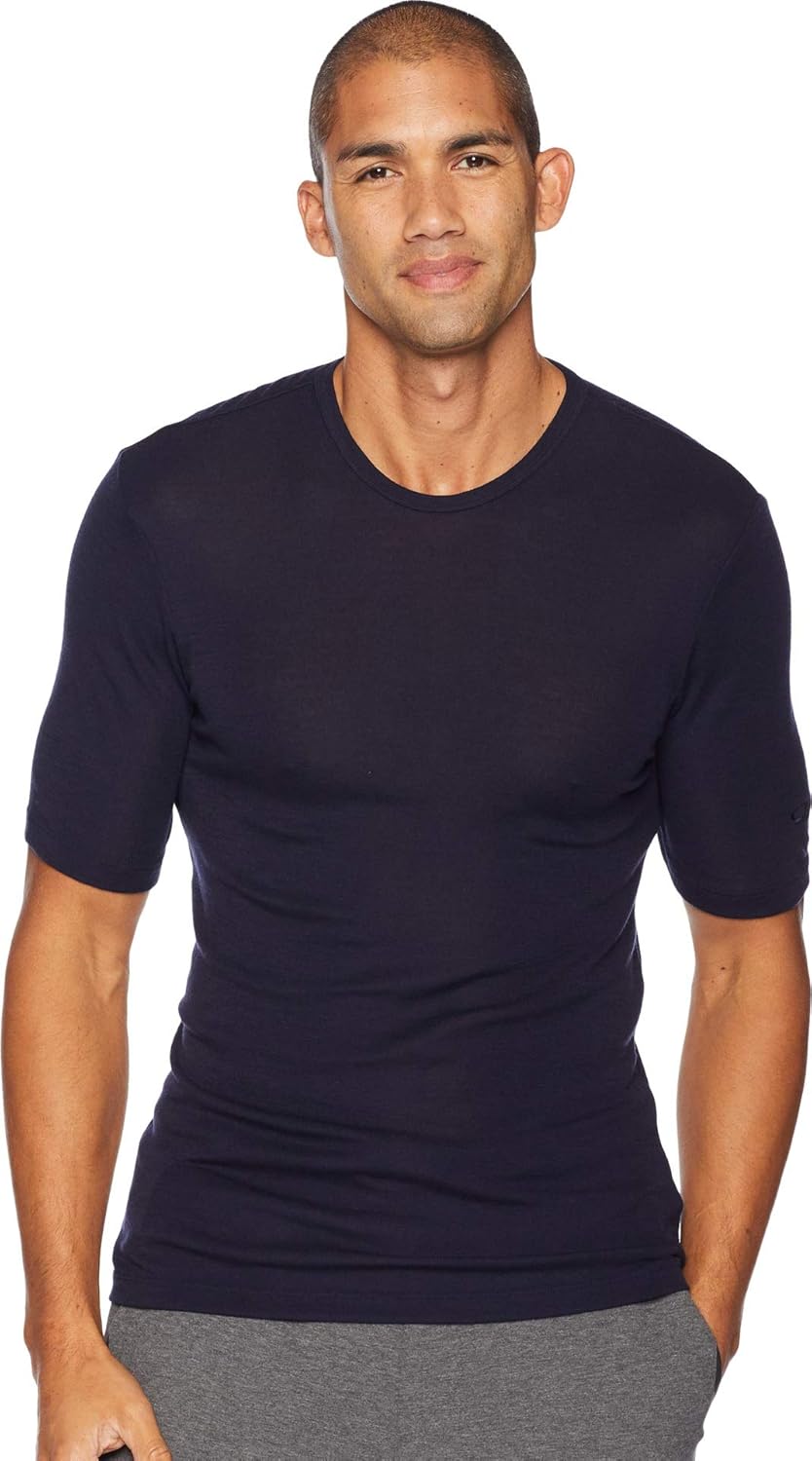 Icebreaker Merino Mens Standard 175 Everyday Short Sleeve Thermal Cold Weather Base Layer Crew T-Shirt