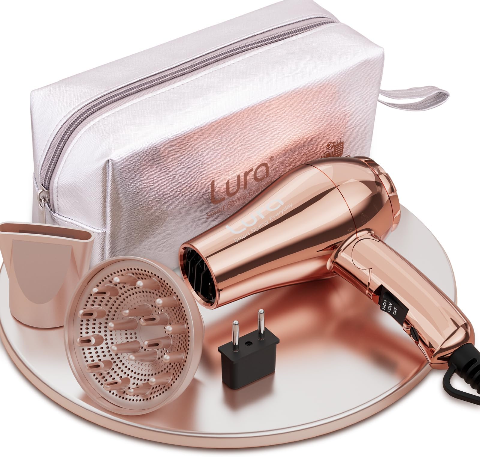 ISO Beauty Travel-Perfect Compact Lightweight Dual Voltage Travel Dryer - Diamond Collection