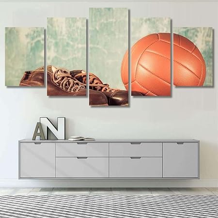 HONGJIU Cuadros grandes para pared, 5 paneles, impresión en lienzo, pintura  de pared, retro, anticuada, botas