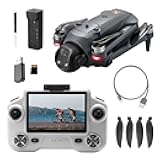 GPS Drones W/2K Camera for Adults, Brushless Motor, 5.9'' Screen, 5G FPV Drone, Infrared Obstacle Avoidance, Airdrop Function, 2000M Distance, 20Min Battery Life, RC Quadcopter for Beginner (Grey)