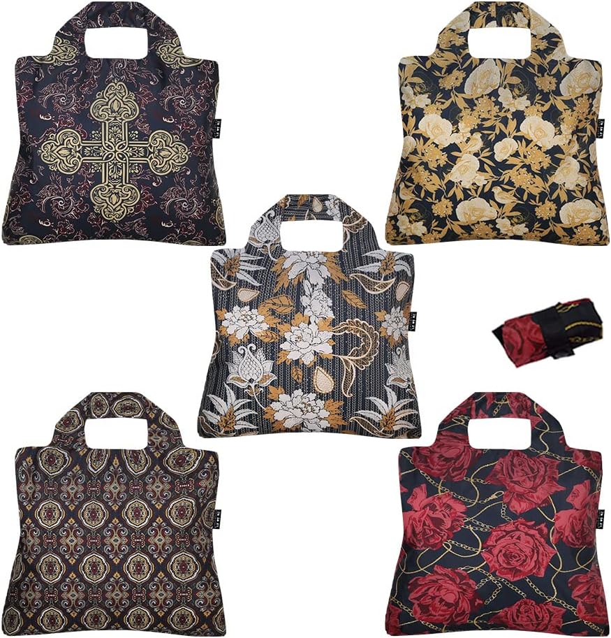 Royal Rock Reusable Shopping Bags Set of 5 Multicolor