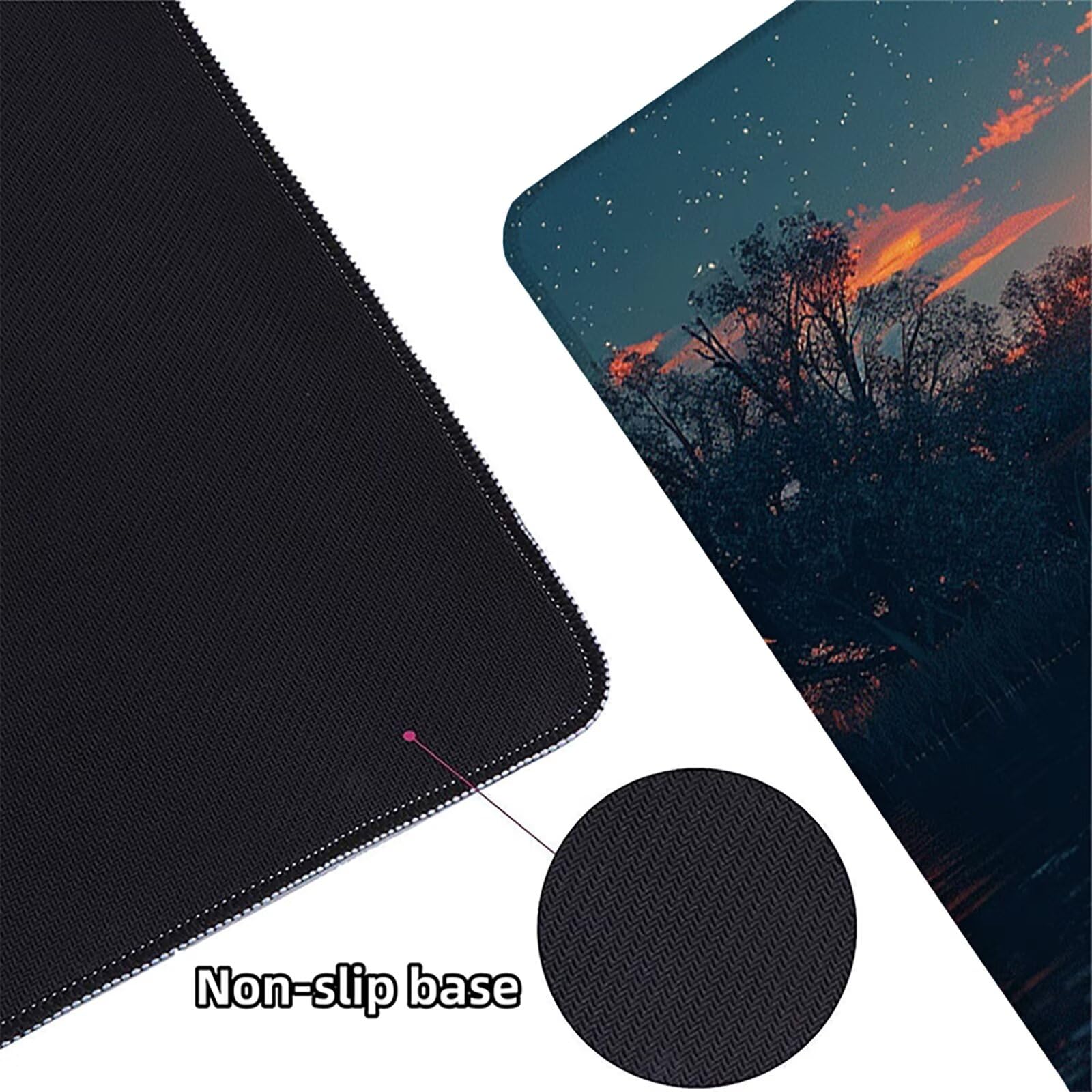 Luna Alfombrilla Ratón Gaming XXL 1500 x 800 mm, Alfombrilla Gaming Amarillo Mousepad con Base de Goma Antideslizante, Impermeable Desk Mat para Teclado y Raton, Accesorios Gaming, Regalos Z-4