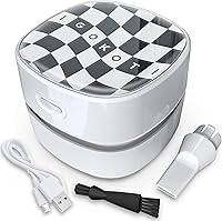Vista 1 de IGOKOTI Mini aspiradora de escritorio, aspiradora de teclado de carga USB con patrón, mini aspiradora desmontable y portátil para escritorio