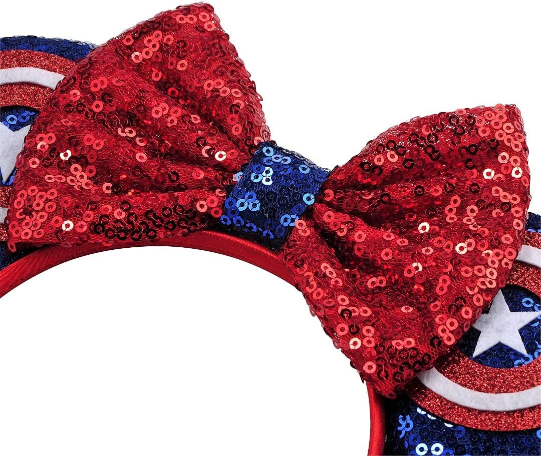 YUNISS Sparkle Mouse Ears Headband for Women & Girls, Lightweight Cartoon Ear for Halloween Christmas Party Decoration