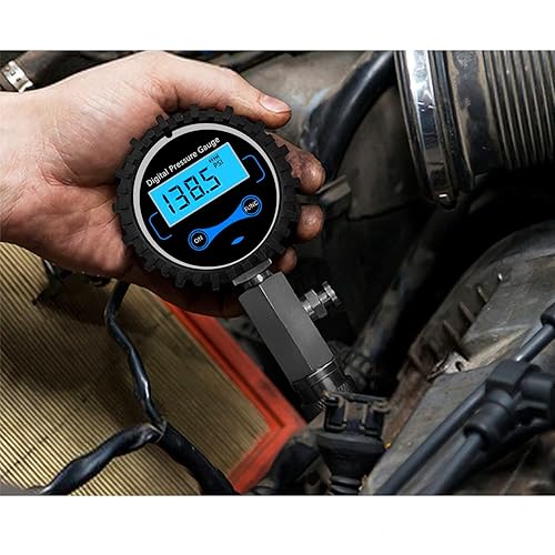 Miniatura 8 de ZKTOOL Probador de compresión digital LCD automotriz, medidor de compresión digital de 250 PSI, kit de adaptador de probador de compresión de motor