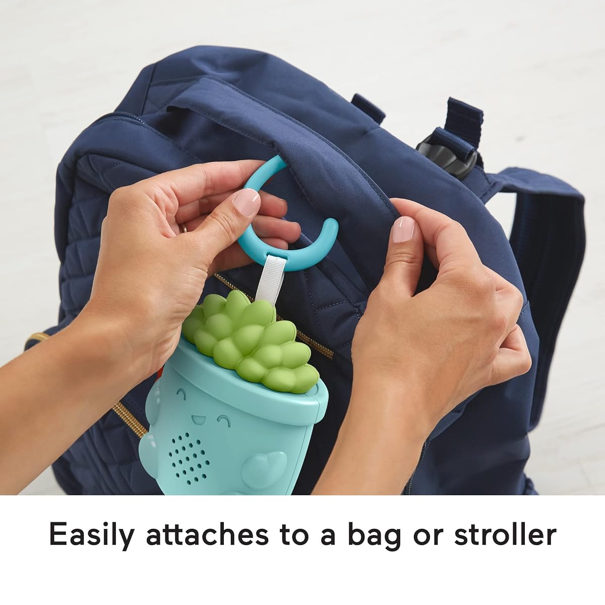 ​Fisher-Price Soothe & Go Succulent, przenośny smoczek dla niemowląt i urządzenie dźwiękowe do pokoju dziecięcego