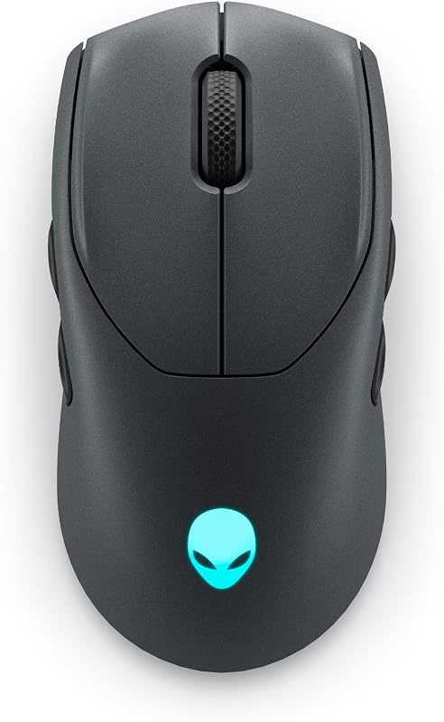 Alienware AW720M Tri-Mode Wireless Gaming Mouse - 2.4GHz Wireless, Bluetooth 5.1, 26,000 DPI, 8-Fully Programmable Buttons, Magnetic Snap Charging Adapter USB-A to USB-C Cable - Dark Side of The Moon | Tri-Mode, Optical Sensor, AlienFX Lighting, Alienware Command Center, 420 Hour Runtime, 650 IPS, Dark Side of the Moon