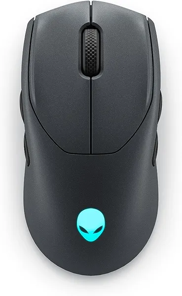 Alienware AW720M Tri-Mode Wireless Gaming Mouse - 2.4GHz Wireless, Bluetooth 5.1, 26,000 DPI, 8-Fully Programmable Buttons, Magnetic Snap Charging Adapter USB-A to USB-C Cable - Dark Side of The Moon