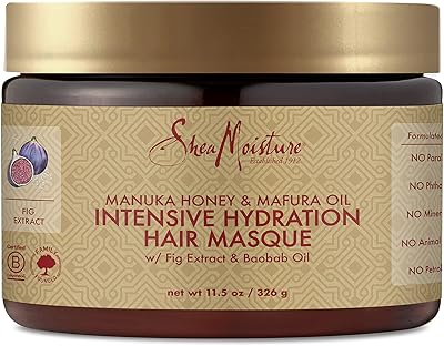 Sponsored Ad - SheaMoisture Intensive Hydration Hair Masque Manuka Honey & Mafura Oil For Dry, Damaged Hair Deep Condition...
