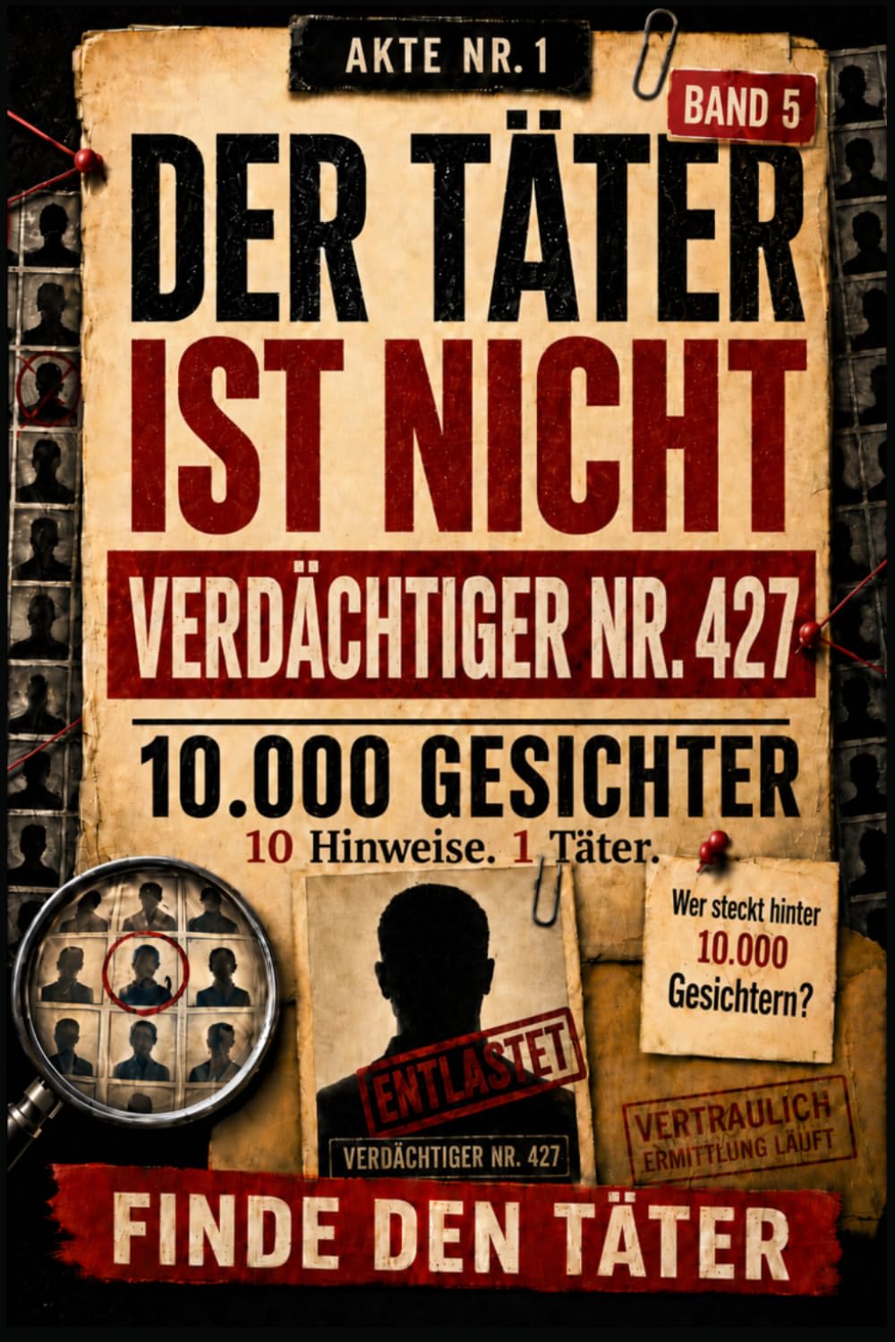 Der Täter ist nicht Verdächtiger Nr. 427: 10.000 Gesichter, 10 Hinweise, 1 Täter – Interaktives Krimi-Rätselbuch mit Beobachtung, Logik und Deduktion
