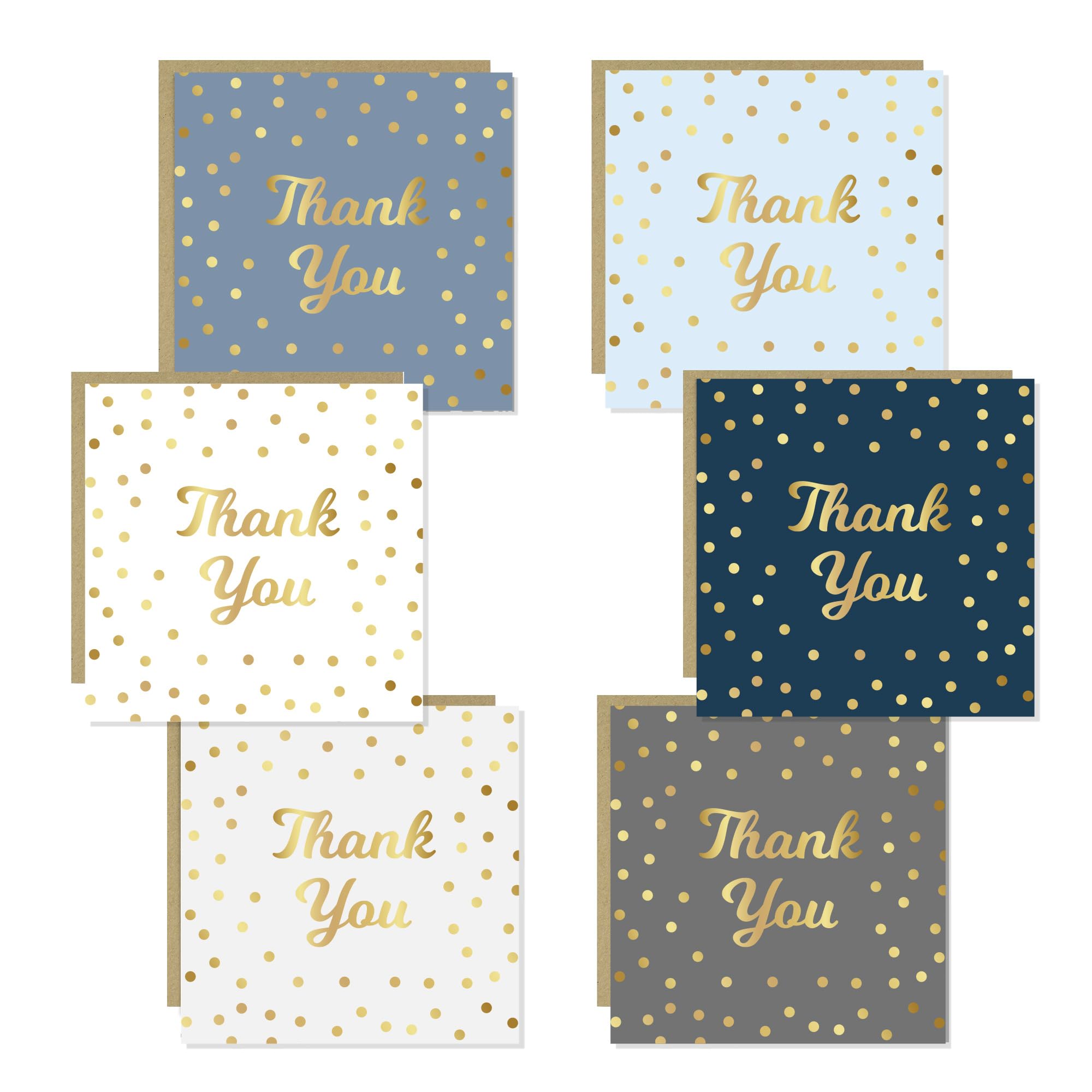 RED OCEAN Thank You Cards Multipack of 6 Appreciation Cards For Teachers Thank You Card For Volunteers Mentor Nurse Doctor Friends Colleagues 145x145mm With Kraft Envelope