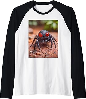 cute sweet Redback Spider australian animals wildlife Raglan Baseball Tee
