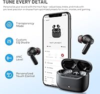 Vista 7 de havit Space NC01T Hybrid Active Noise Cancelling Wireless Earbuds, Bluetooth 6.0 in-Ear Headphones, 6 Mics ENC Clear Call Ear Buds, 30+H Playtime