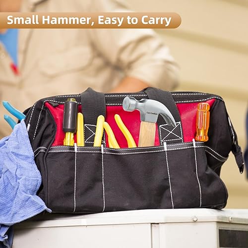 Miniatura 6 de Cor cordium Martillo, martillo de garra con mango de madera y cabeza de martillo de acero, martillo pequeño de 8 onzas para casa y bricolaje, CH01