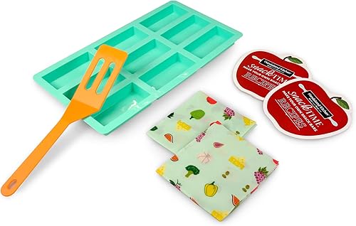 Miniatura 2 de Handstand Kitchen Snack Time - Juego de 10 piezas para hacer aperitivos con envolturas reutilizables de cera de abeja