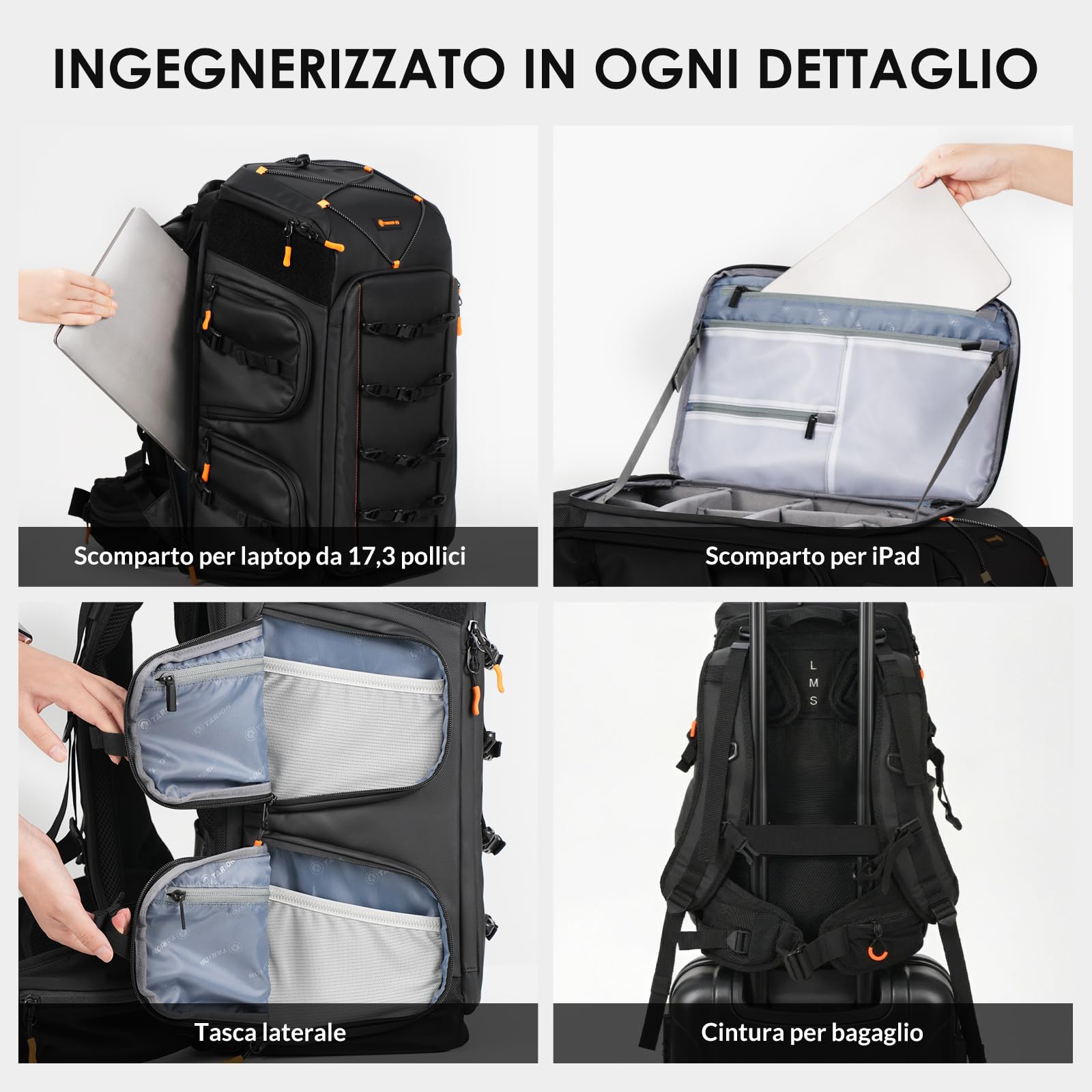 TARION Zaino per Drone FPV e macchina Fotografica: Zaino Professionale Impermeabile per Fotocamera Borsa Fotografica per Quadricottero da Corsa FPV Accessori per il Controllo Remoto