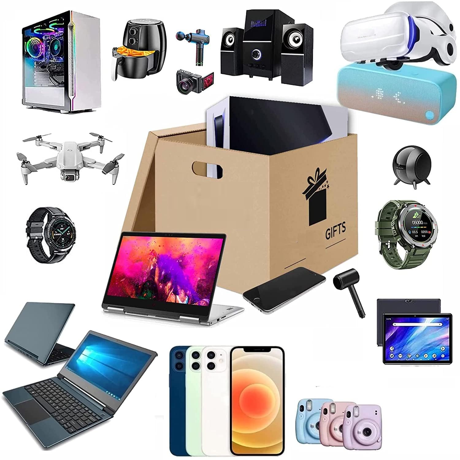 A-Ware Geschenkset Elektroartikel - Vielseitiges Paletten-Sortiment