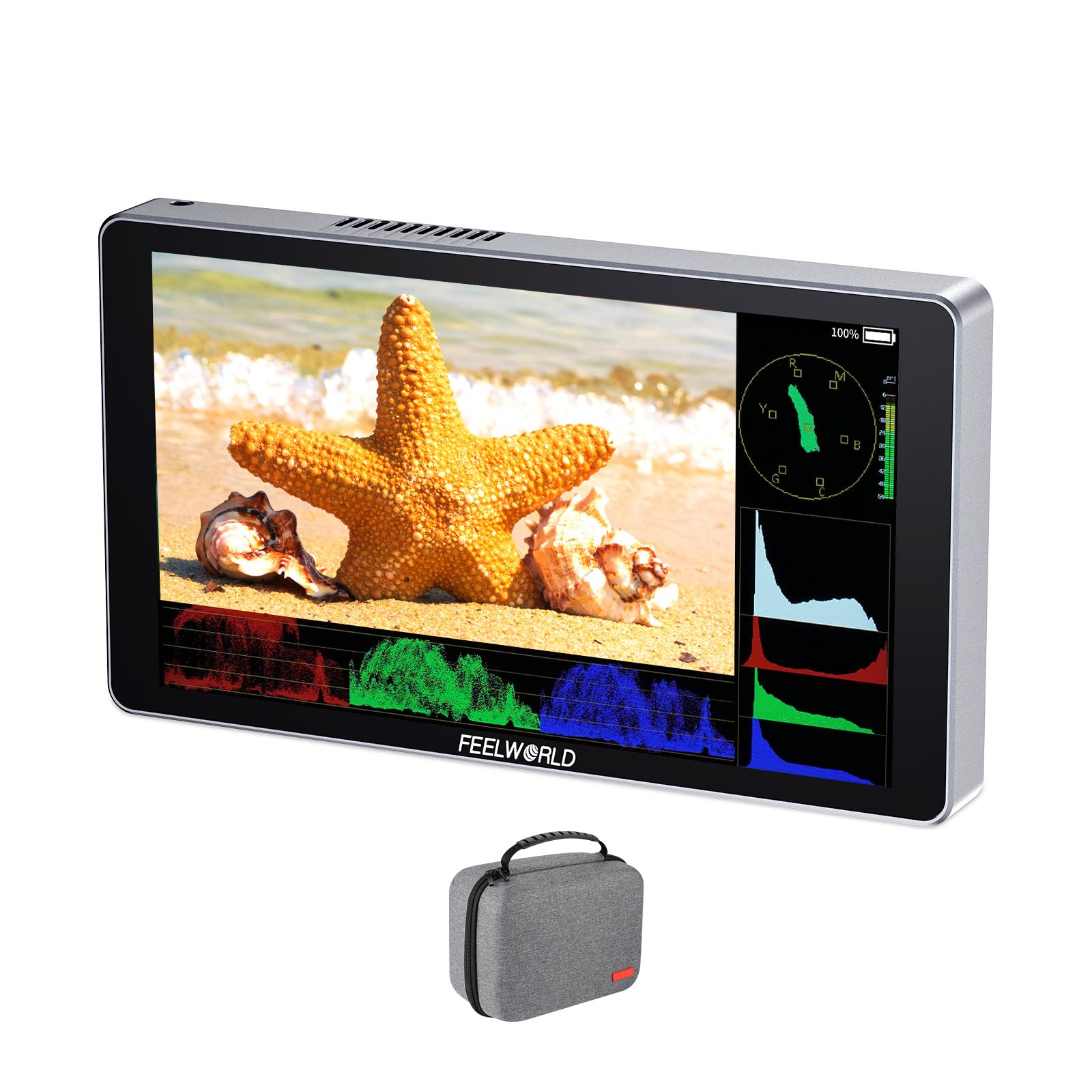 Amazon | FEELWORLD P6XL 6インチ 1200nits Touch DSLR ビデオモニター