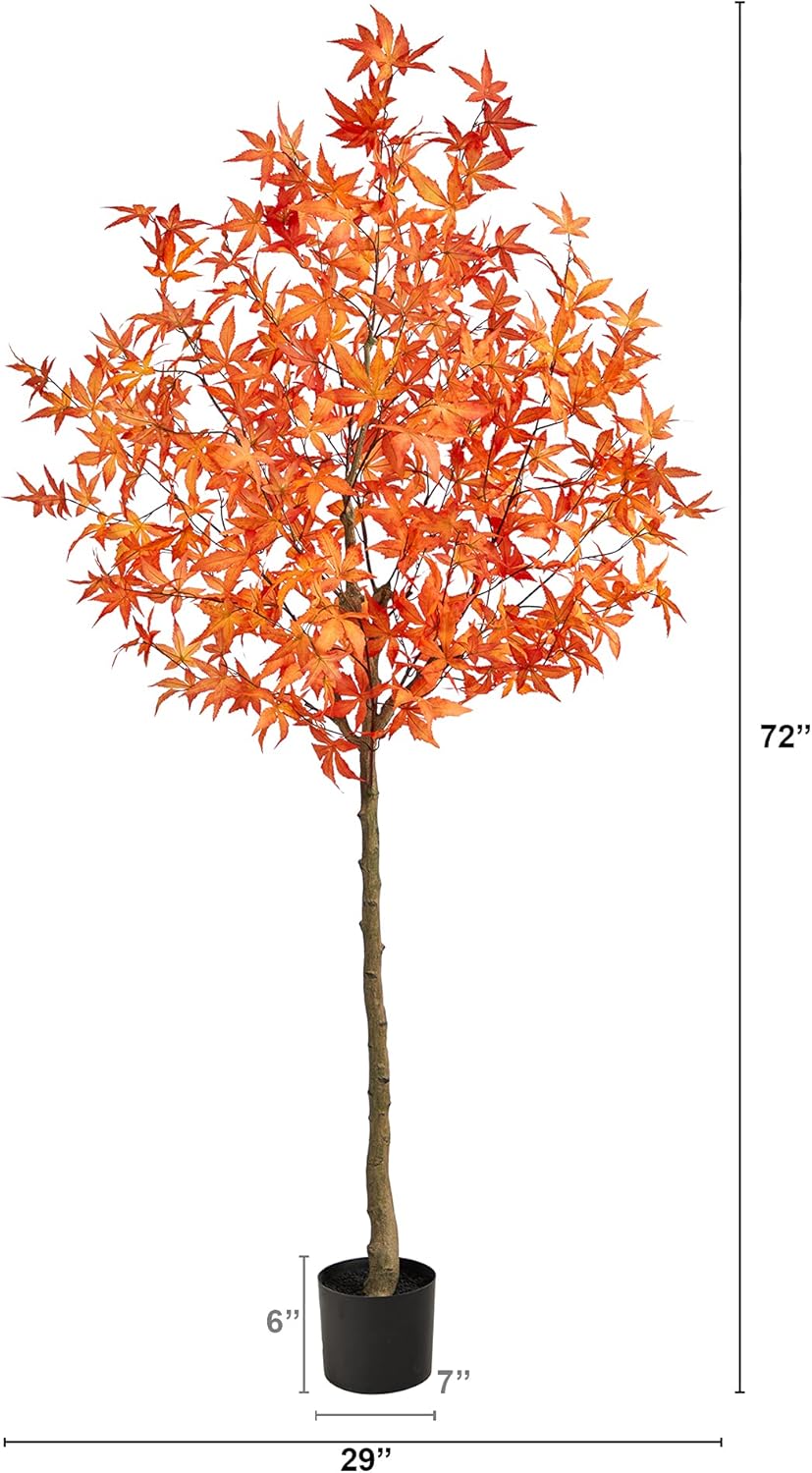Nearly Natural 6ft. Autumn Maple Artificial Tree