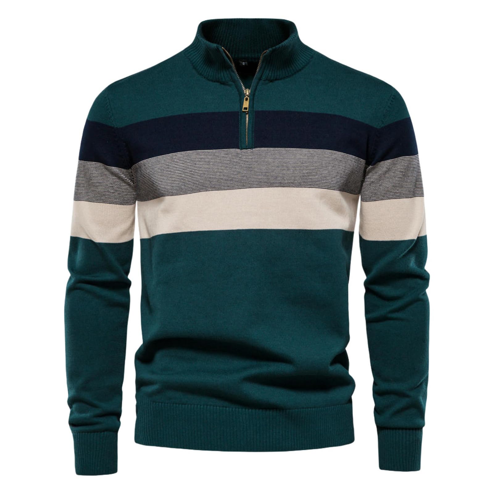 Maglione da uomo Autunno Inverno Europeo Americano Aperto Frontale Stand Collare