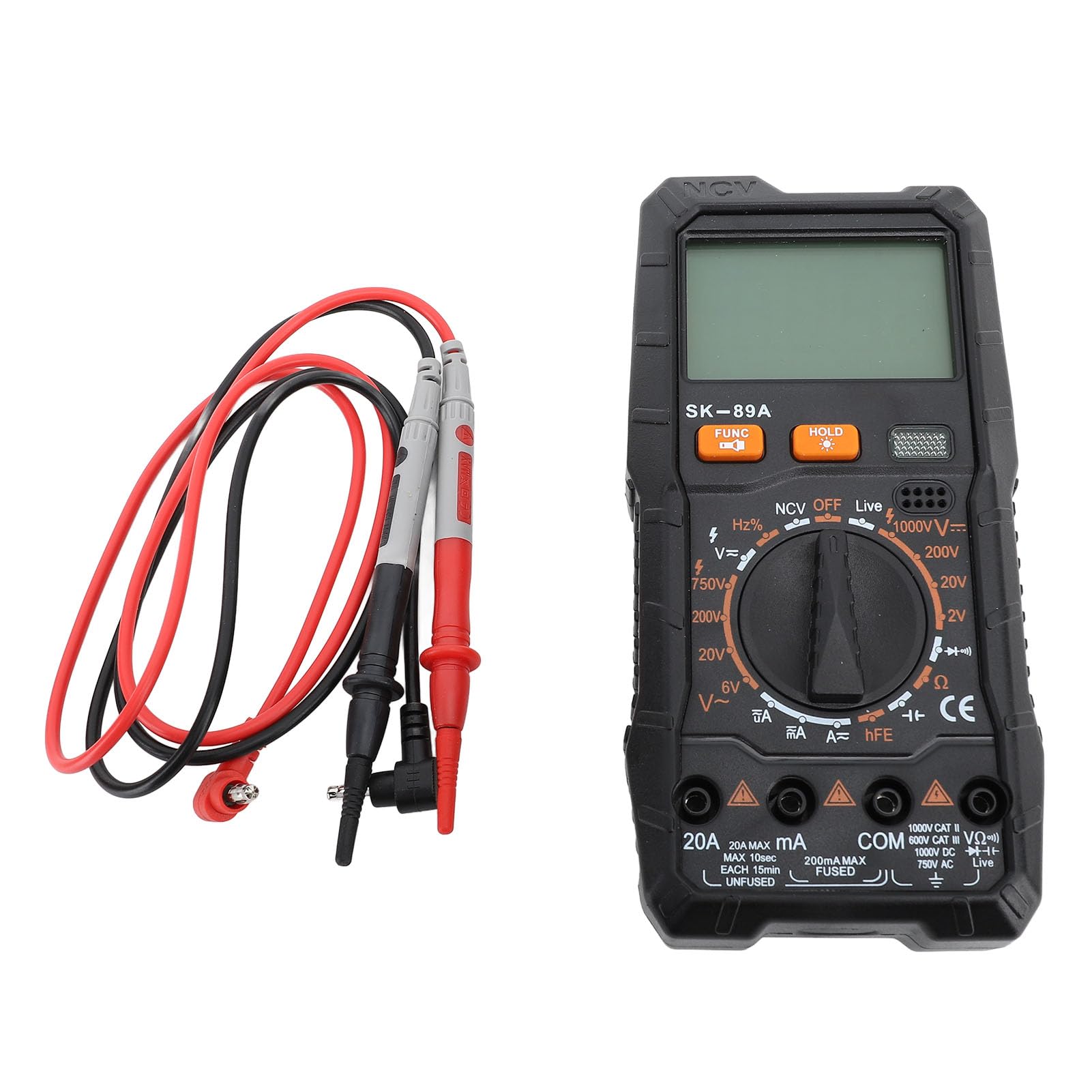 Auto-Ranging-Digitalmultimeter mit Spracherinnerungsfunktion, Tragbarer Elektrischer Tester für Präzise Messungen, Ideal für Heimwerker, 2 X AAA-Batterien Im Lieferumfang Enthalten