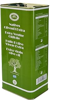 KORVEL Greek Extra Virgin Olive Oil 169 FL OZ, 5L - Cold Pressed - Koroneiki Olive Oil - Greece - Natural Products - EVOO ...