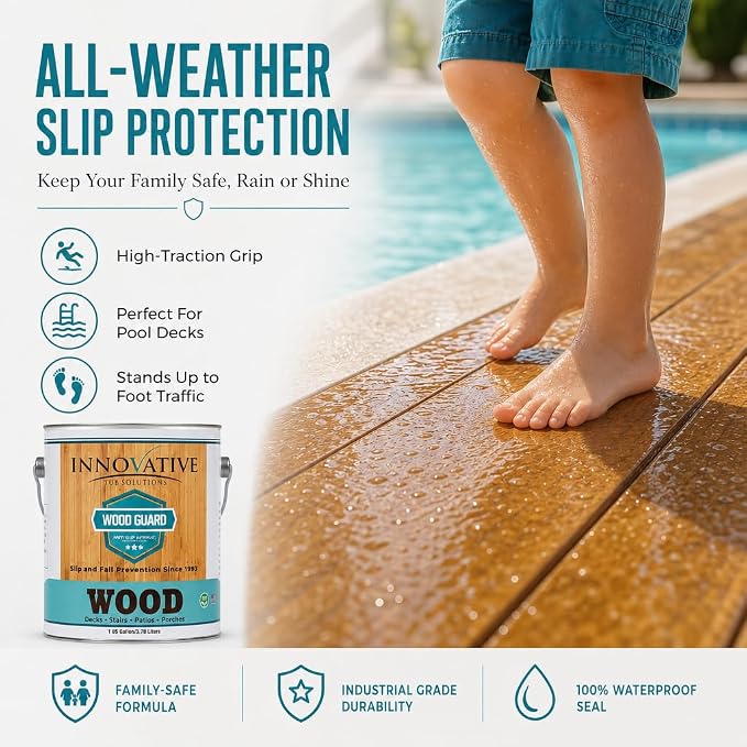 Wood Guard Anti Slip Acrylic Coating - Pintura antideslizante dorada para decks, 1 galón, acabado mate semi-transparente miniatura 7