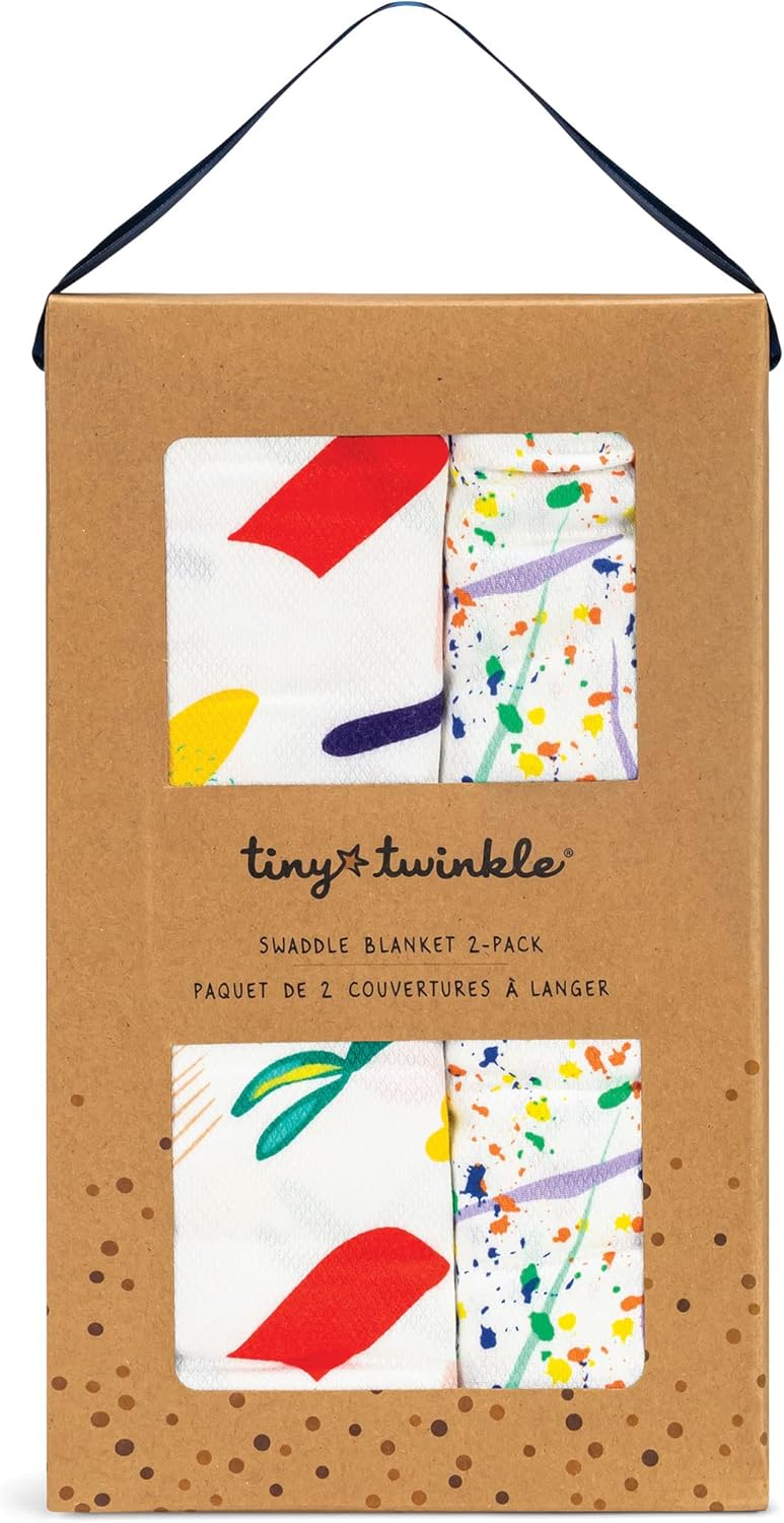Tiny Twinkle Kaffle Swaddle Blanket - Soft and Silky Baby Blanket to Wrap and Swaddle Newborns, Sized 47 x 47