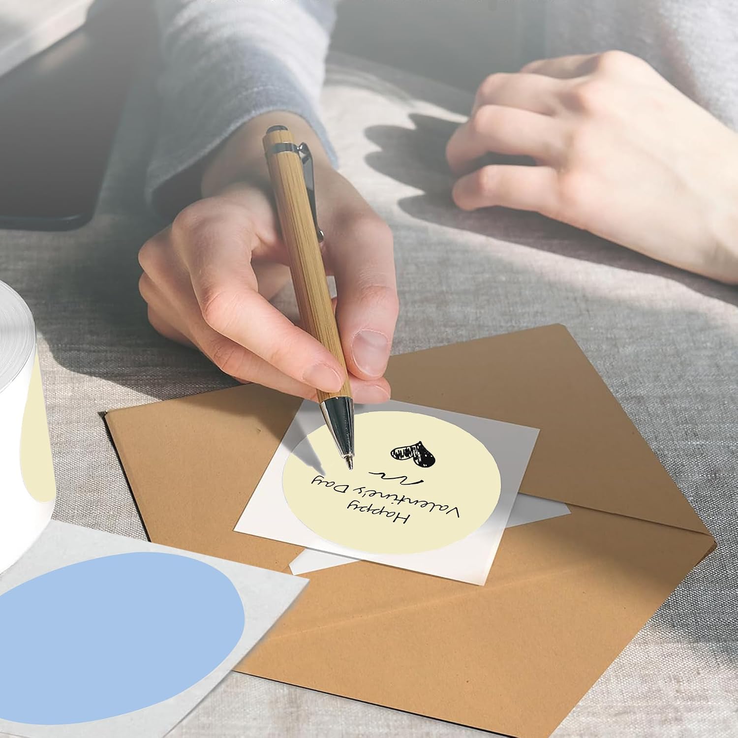 2 Inch Colorful Round Thermal Label,6 Macaron Colors Circle Thermal Sticker Labels,DIY Logo Design&Thank You Cards for Business and Home Use,Perforated Thermal Printer Label,150/roll(4 rolls)