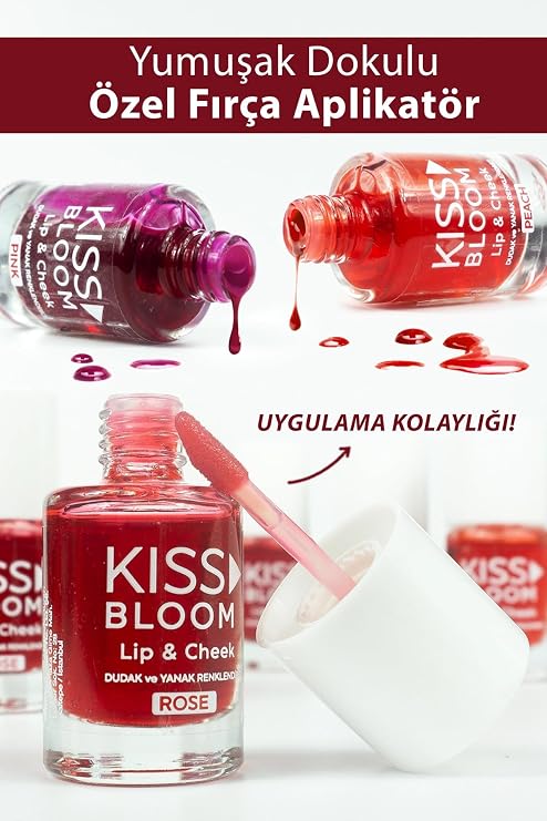 Kiss & Bloom Natural Looking Lip and Cheek Coloring Lip & Cheek Pink 11 ml