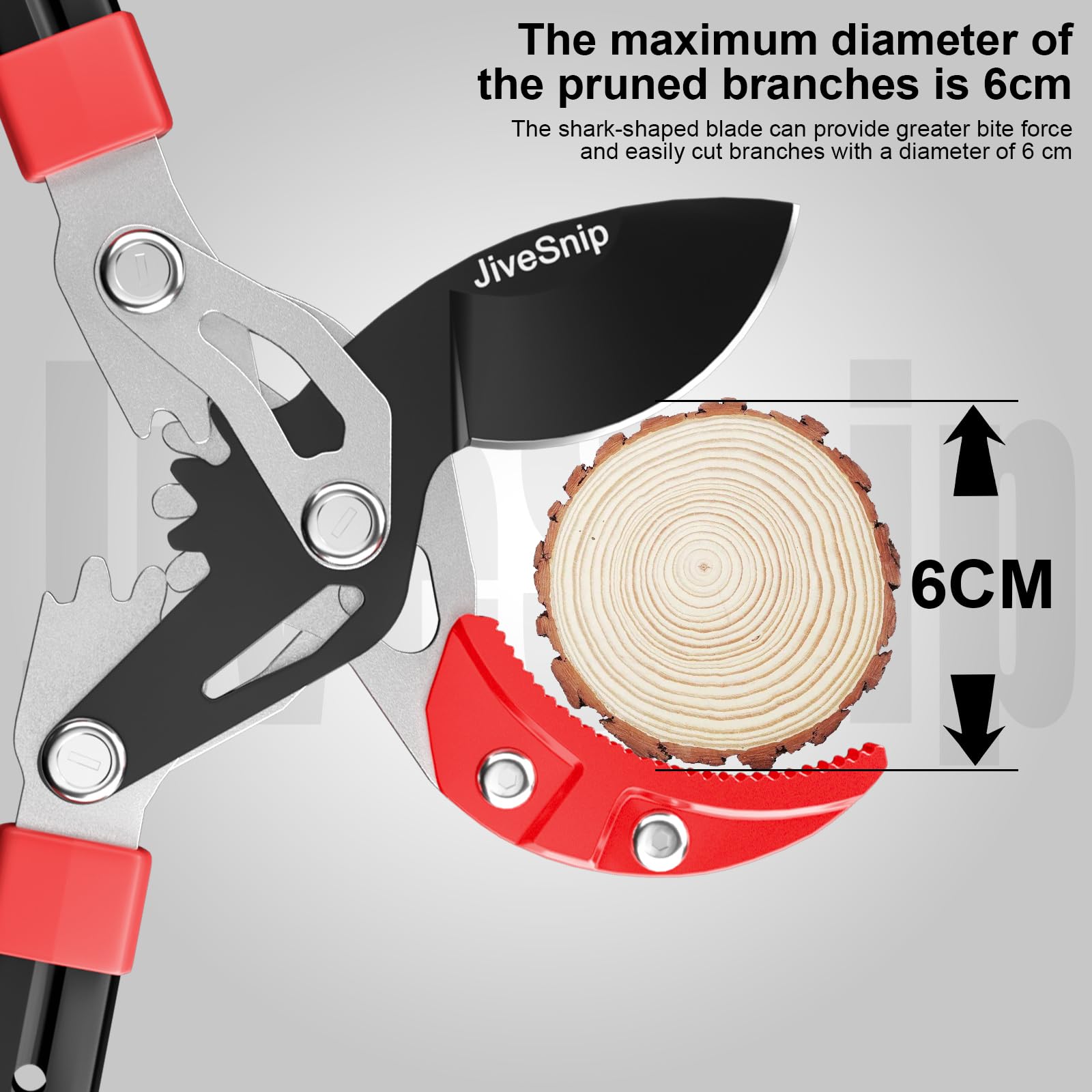 JiveSnip Tijeras de podar Telescópicas Telescopic Loppers, Cortadora de Ramas Resistente con Estructura de Engranajes que Ahorra Mano de Obra, Hojas SK5 con Revestimiento de Teflón