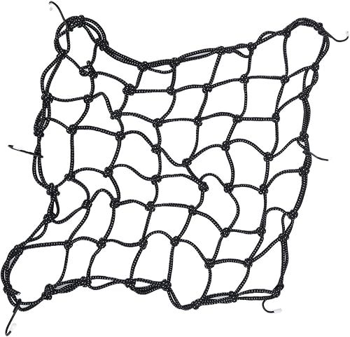 Miniatura 8 de Red de carga para motocicleta, filamento de látex, casco de motocicleta, malla gruesa para vehículos, automóviles (negro)