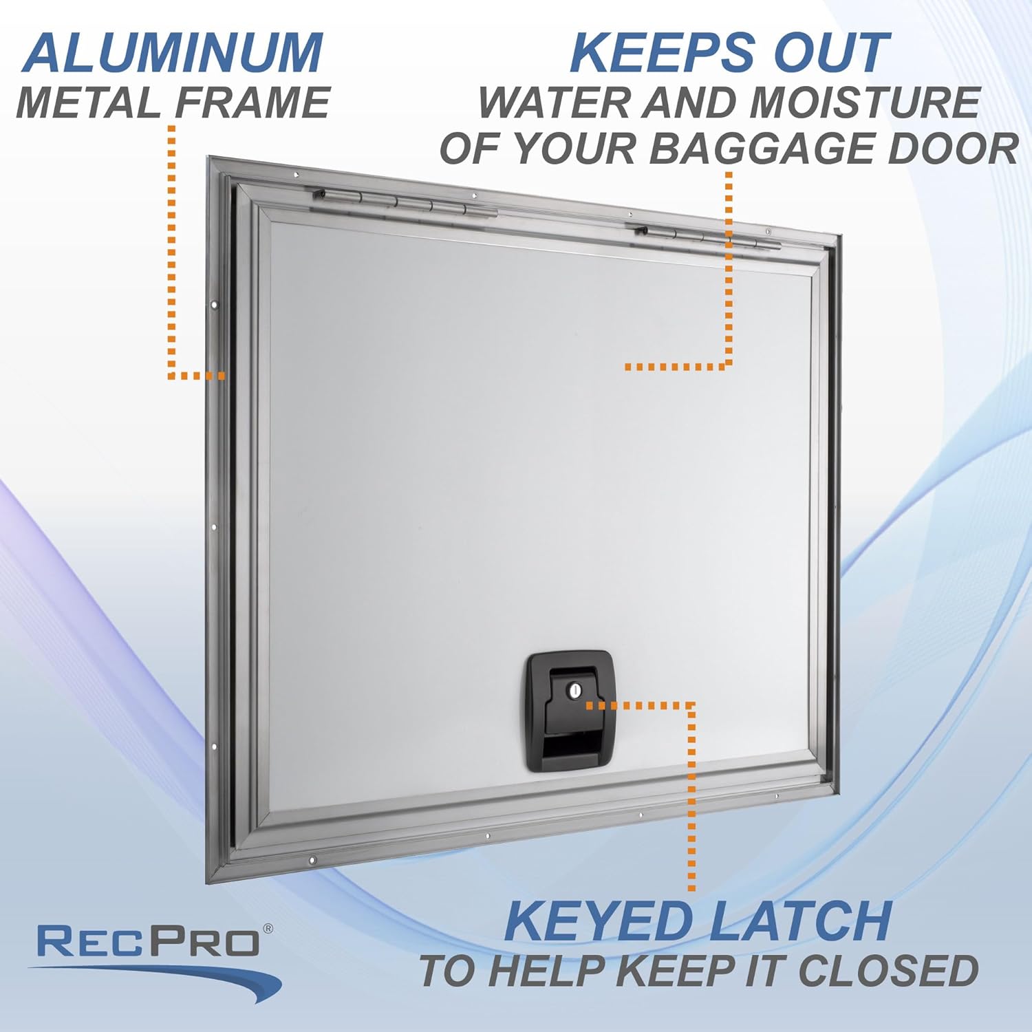 RecPro 30" W x 24" H Square RV Baggage Door | Compartment Storage | RV Storage | Trailer Storage | Camper Storage | Made in America