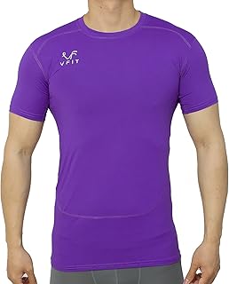 Camiseta compresión Hombre Manga Corta Deportiva Fitness Transpirable Secado Rapido