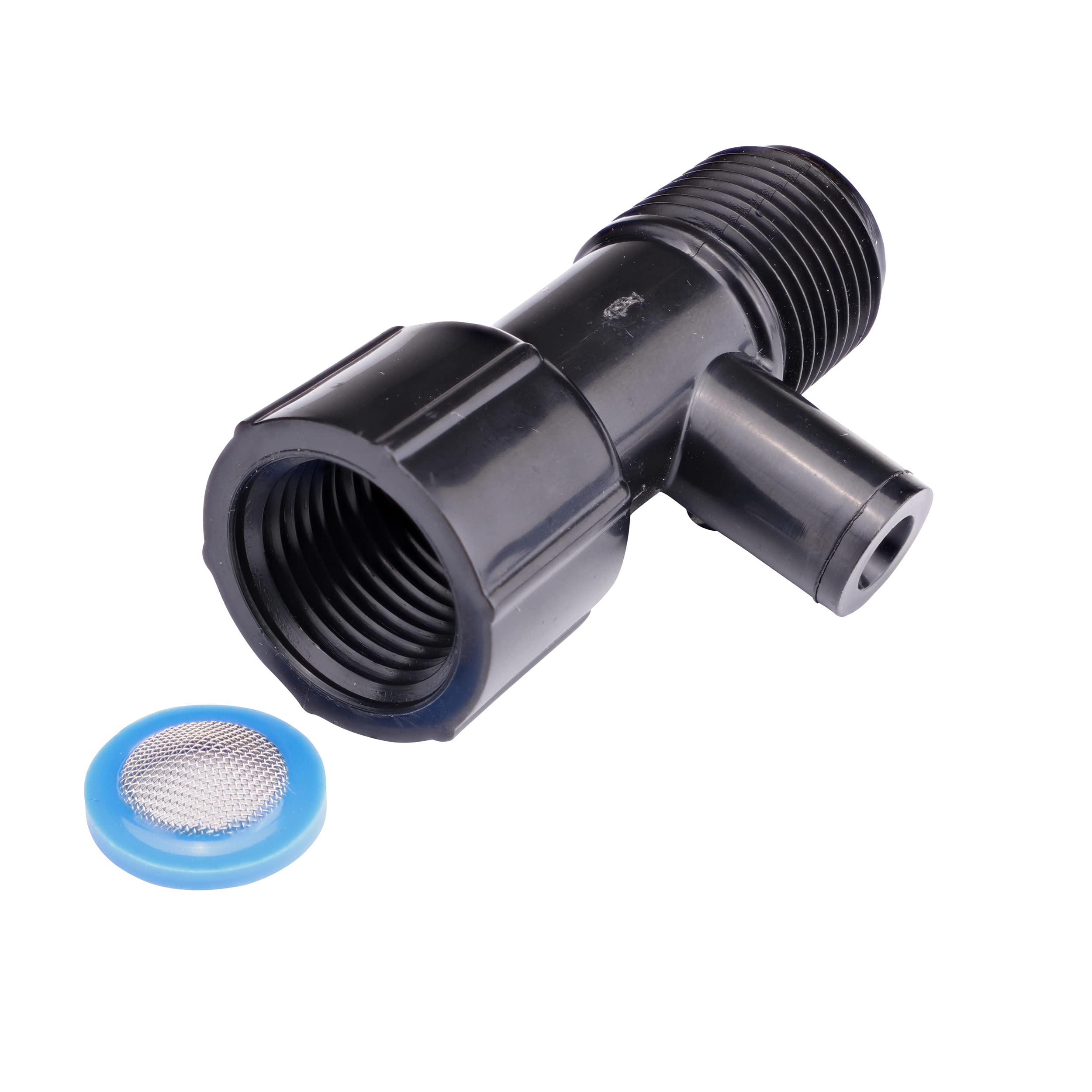Raindrip R338CT Sprinkler Riser to Drip Tubing Conversion Adapter, 1/2-Inch FPT X 1/4-Inch, fits 1/2-Inch FPT Sprinkler Riser and 1/4-Inch Tubing or Drip Irrigation Outlets, Black