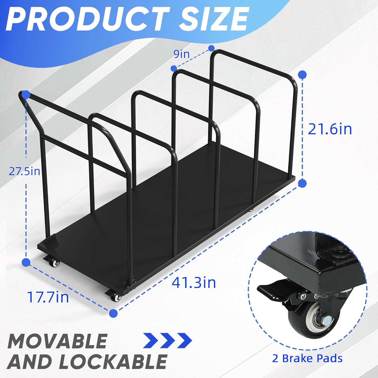 Metal Carton Stand, Rolling Cardboard Box Stand, 500Lb Carton Storage Rack, Heavy Duty Carton Cart Stand with Wheels, Cardboard Box Organizer Storage Rack for Commercial Home Supermarket Warehouse