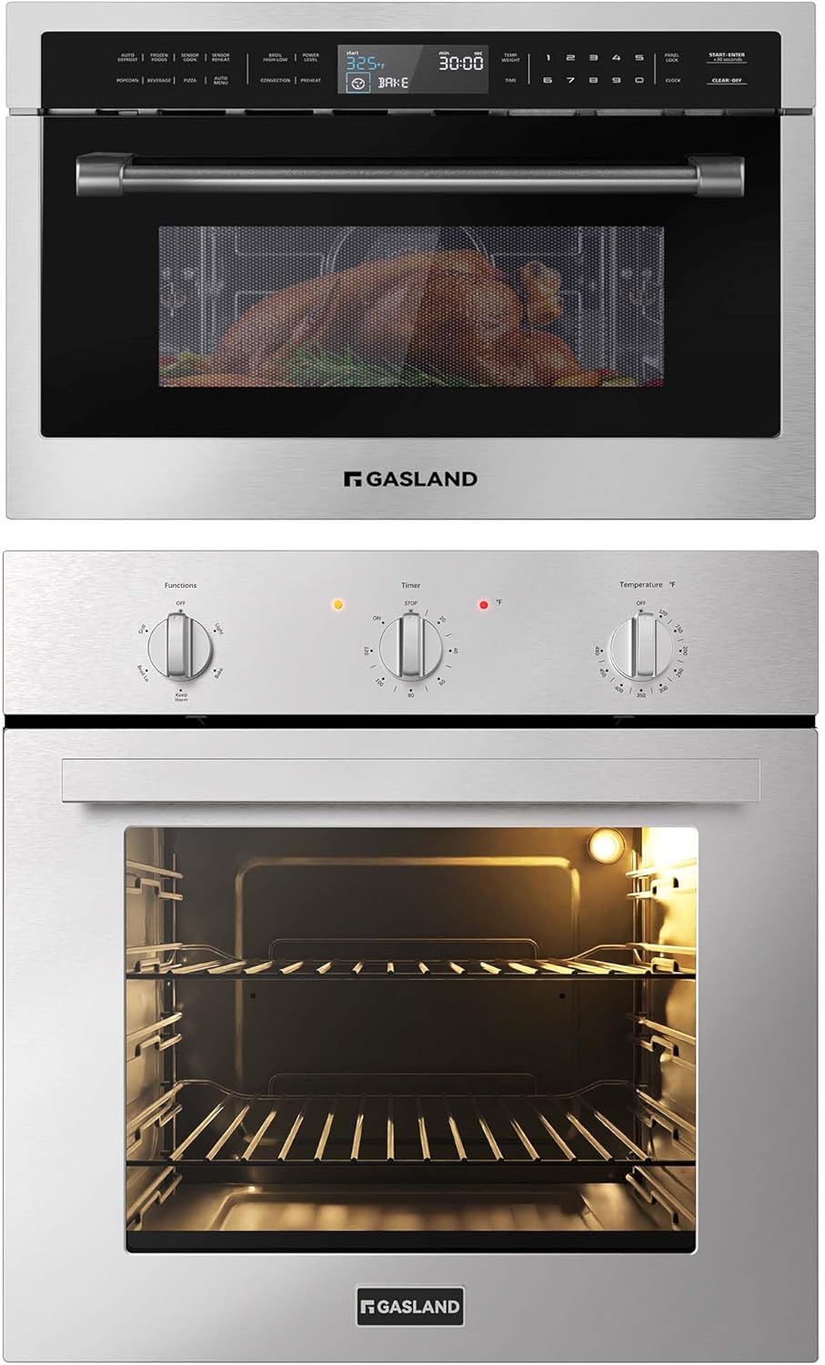 Gasland 24 Inch Electric Wall Oven + 24 Inch Built in microwave oven