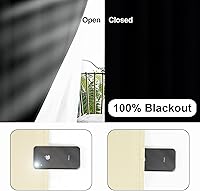Vista 3 de PureFit Linen 100% Blackout Curtains 84 Inch Length 2 Panels Set Room Darkening Thermal Insulated Window Curtain Drapes for Bedroom Nursery with