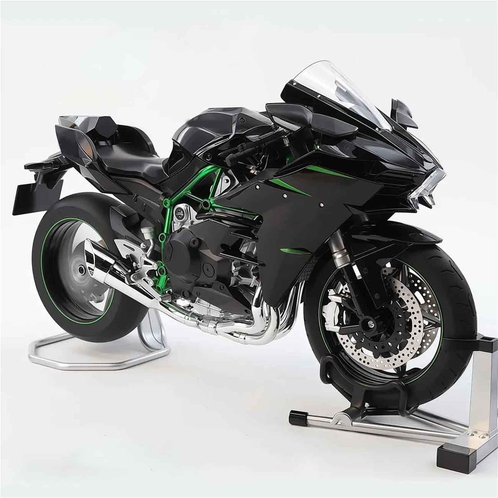 Per Kawasaki H2R H2 Moto Da Corsa Pressofuso In Lega Modello Di Auto Collezioni Hobby Decorazione Regalo Giocattolo Con Spray 1:6