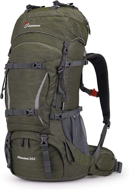 MOUNTAINTOP Zaino da Trekking 50 Litri per Uomo Zaino Viaggio Campeggio Zaino  Montagna Donna Zaini da Escursionismo 30x19x69cm-6396 : Amazon.it: Sport e  tempo libero