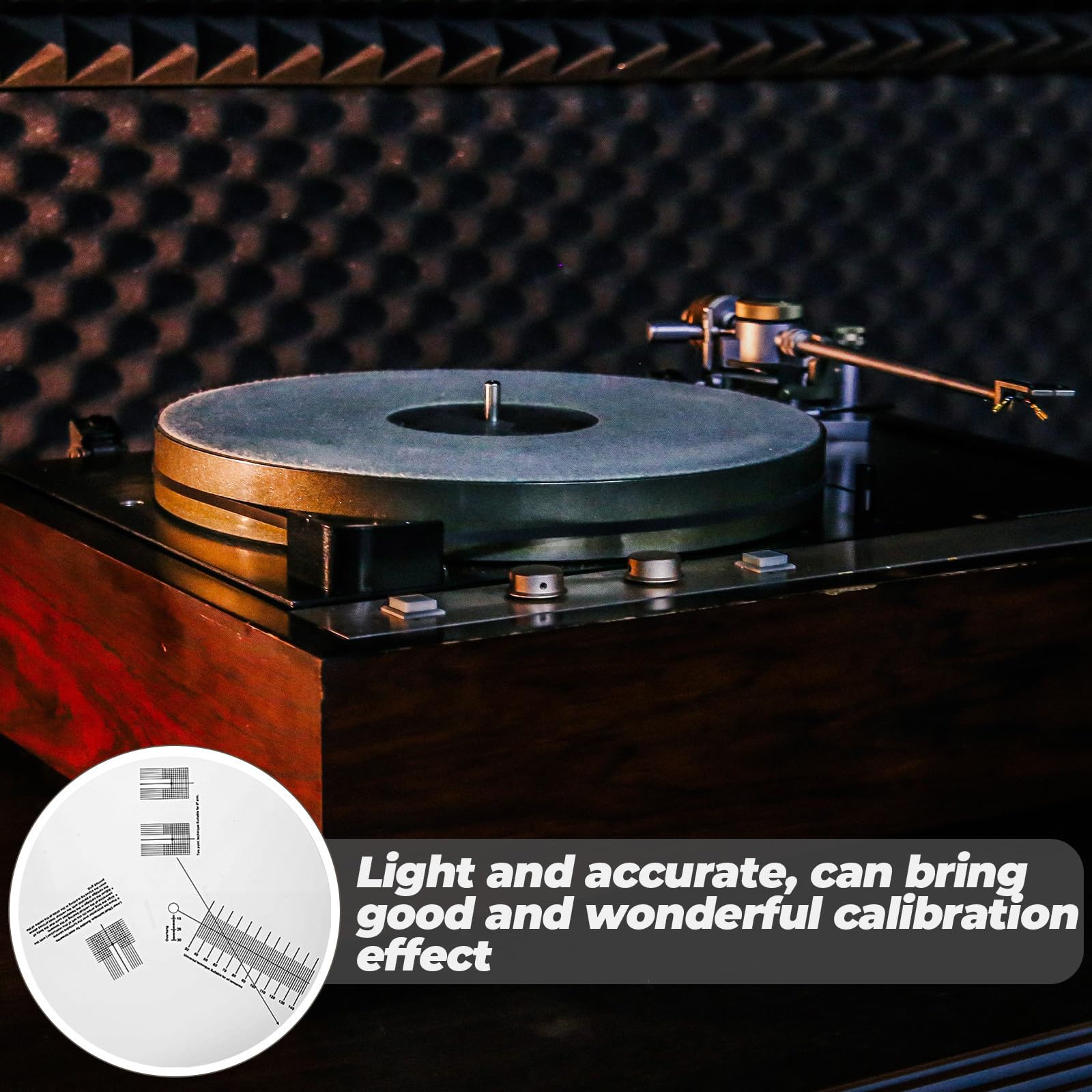 POPETPOP Placa de Calibración para Tocadiscos Vintage Regla Antideslizante y Herramienta de Alineación de Pastilla para Calibración Precisa de Disco Vinilo