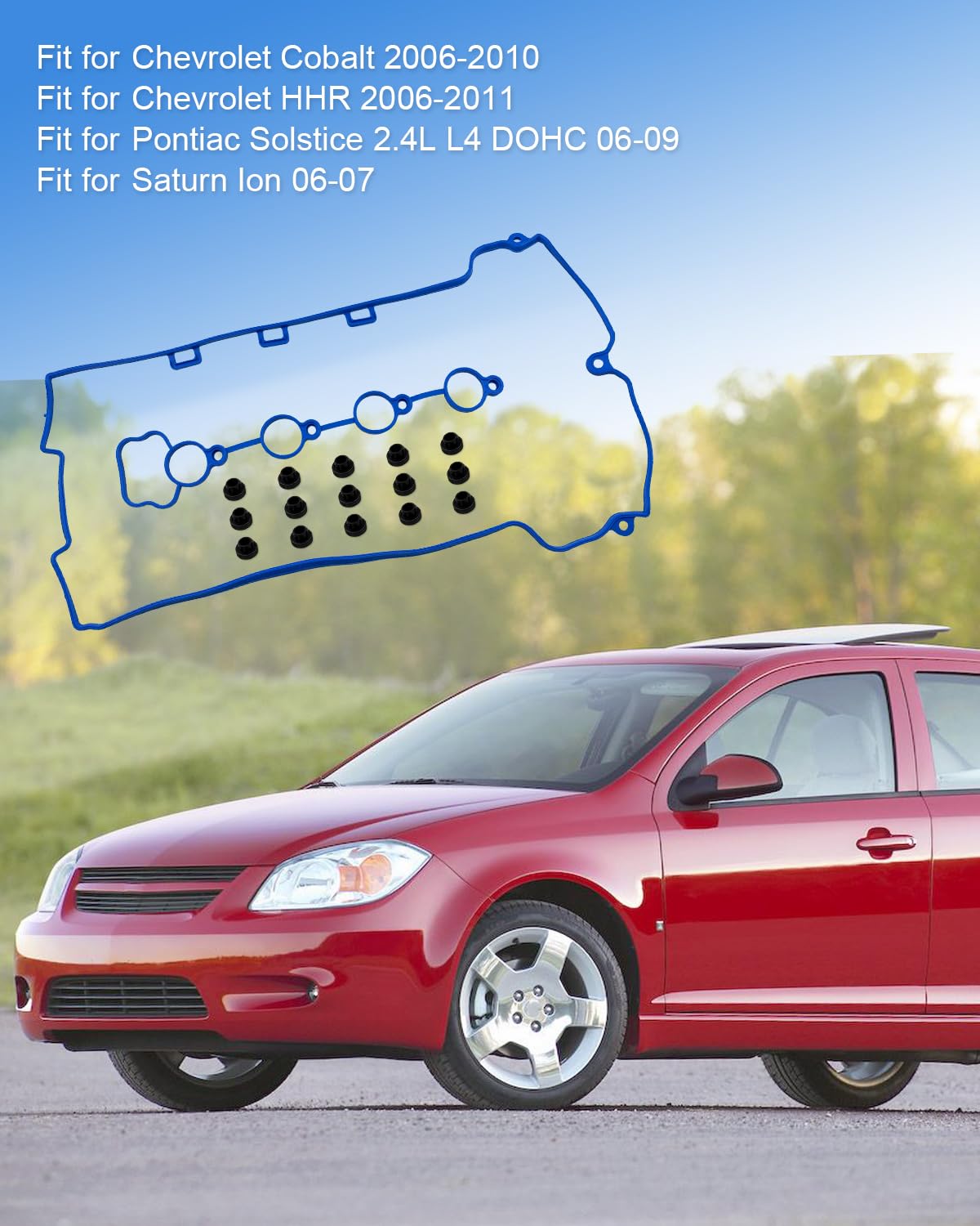 Valve Cover Gasket Set fit 08-12 Chevrolet Malibu Cobalt Pontiac G5 2.2L 2.4L eB