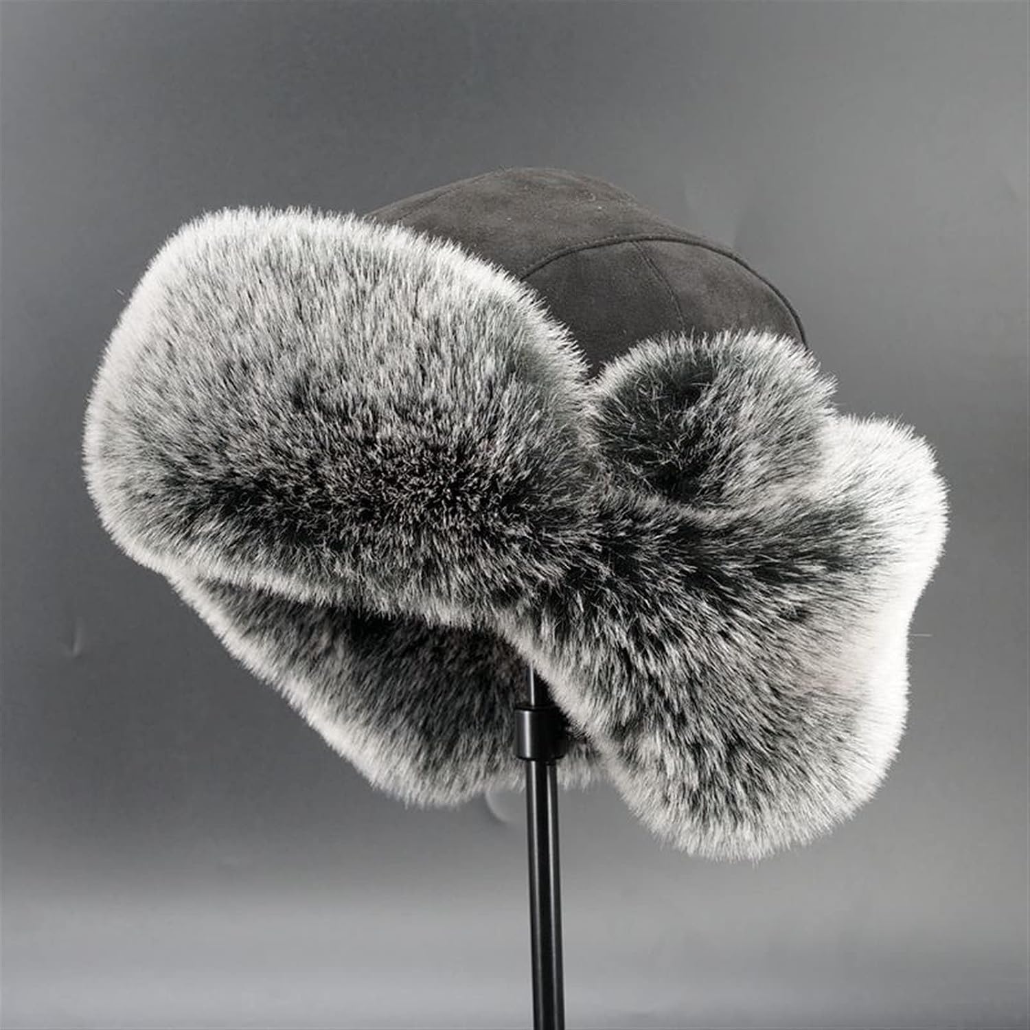 Bomber Hats Winter Hat for Men Faux Fur Hat Thick Warm Cap with Ear Flaps Warm (A XL 62Cm)，A-XL 62cm