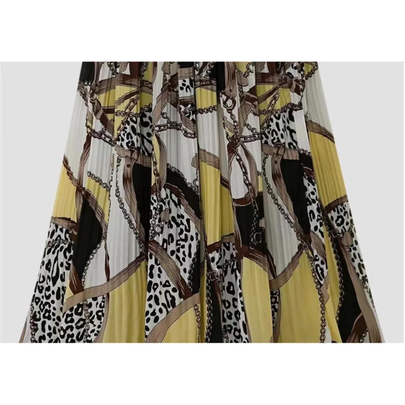 Faldas De Tubo Mujer Falda Plisada con Estampado De Mujer Faldas Casuales Holgadas Elegantes De Cintura Alta A La Moda