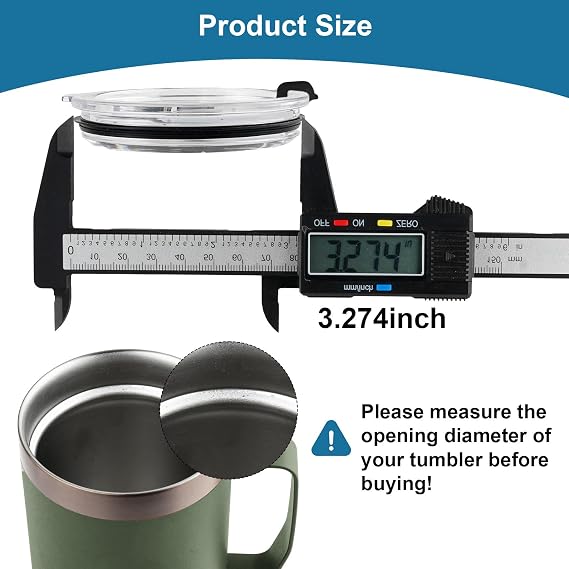 2Pack Replacement Lids Compatible with Stanley 24oz 12oz Camp Mug, Spill Proof Insulated Cup Lid for Stainless Steel Coffee Mug(Cups NOT Included)