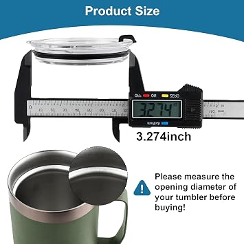 2Pack Replacement Lids Compatible with Stanley 24oz 12oz Camp Mug, Spill Proof Insulated Cup Lid for Stainless Steel Coffee Mug(Cups NOT Included)