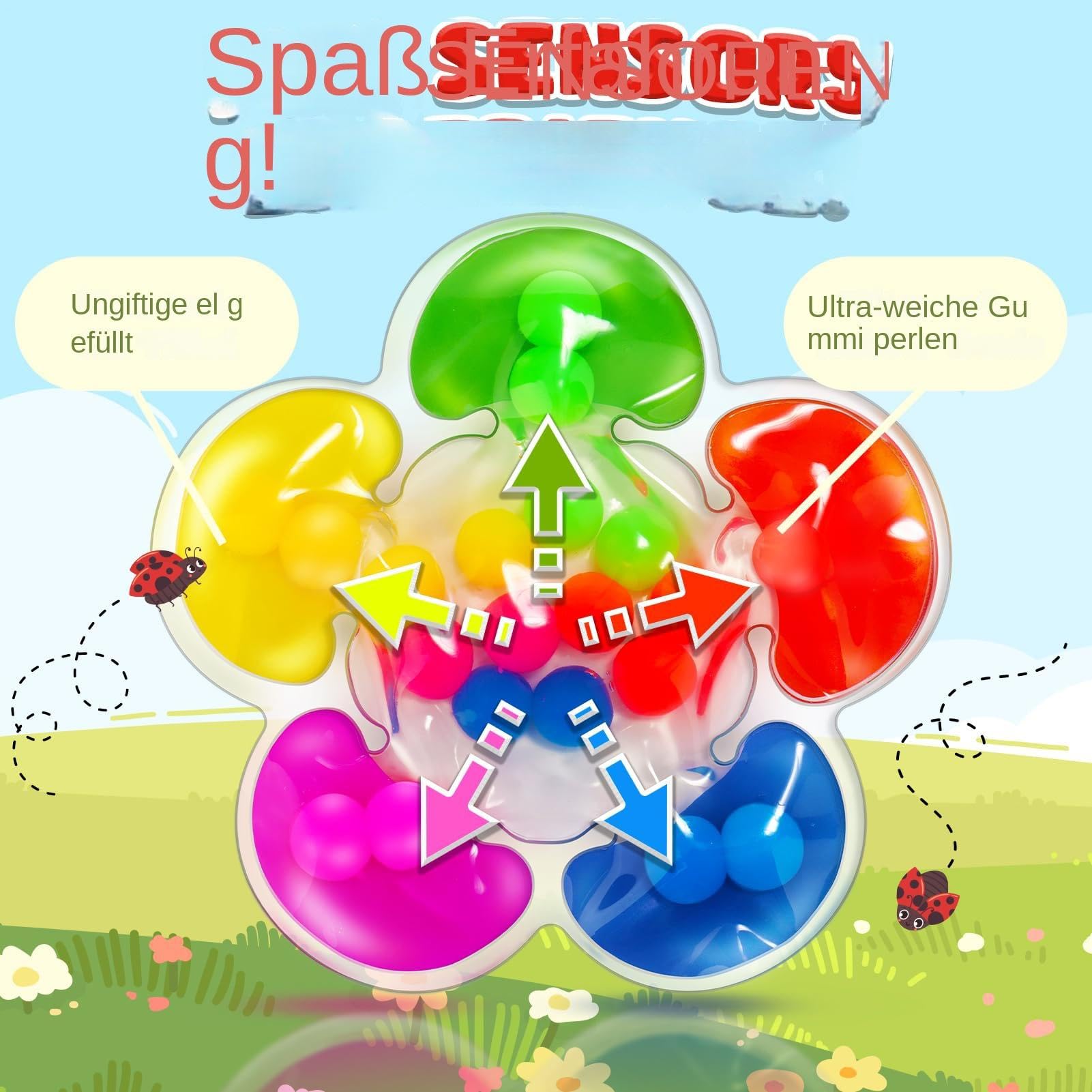 2 Stück Farb-Sortierspielzeug – Montessori Sensory Toy Für Kinder Ab 3 Jahren