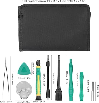 BST 117 Electronics Screwdriver Set, Professional Repair Tool Kit with 112 Bits, Telescopic Rod, Pry Bar and Tweezers, for Computer, Mobile Phone, Drone and Small Ho